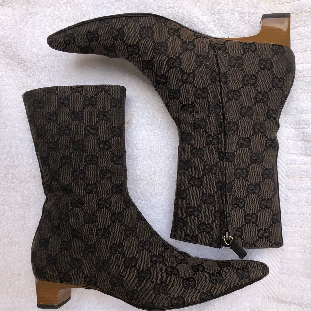 Vintage GUCCI Monogram Boots